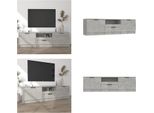 Vidaxl Mobile Tv Grigio Cemento 140X35X40 Cm Materiale A Base Di Legno - Mobile Tv - Mobile Tv - Porta Tv - Mobili Tv