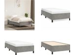 Vidaxl Struttura Letto Grigio Chiaro 90X190 Cm In Velluto - Struttura Letto - Cornici Letto - Struttura Letto - Letto