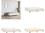 Vidaxl Struttura Letto Panna 180×200 Cm In Tessuto - Struttura Letto - Cornici Letto - Struttura Letto - Letto