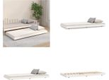 Vidaxl Letto In Legno Massiccio Bianco 75X190 Cm Pino - Struttura Letto - Letto - Letto Camera Da Letto