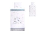 Lorelli Biancheria Da Letto Per Bambini 3 Pezzi, Coperta 140 X 95 Cuscino 43 X 35 Lenzuolo 150 X 100 Blu Grigio