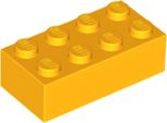 1 Pezzo Lego, Parte C. 3001 In Arancione Chiaro