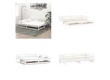 Vidaxl Letto Da Giorno Allungabile 2X(90X200) Cm In Pino Massiccio Bianco - Letto Da Giorno - Letti Da Giorno - Letti Da Giorno In Legno - Letti Da Giorno In Legno