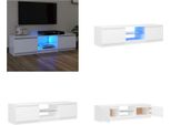 Vidaxl Mobile Tv Con Luci Led Bianco 140X40X35,5 Cm - Mobile Tv - Mobili Tv - Mobile Tv Con Led - Mobili Tv