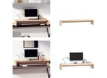 Vidaxl Supporto Per Monitor 100X27X15 Cm In Legno Di Pino Massiccio - Supporto Per Monitor - Piano Di Lavoro - Alzata Per Monitor - Alzata Per Monitor