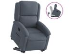 Syfax™ Poltrona Alzapersona Reclinabile Grigio Scuro In Velluto