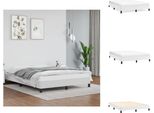 Vidaxl Struttura Letto Bianca 140X190 Cm In Pelle Finta - Letti E Strutture Letto