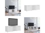 Vidaxl Mobile Tv Bianco 120X34X37 Cm In Legno - Mobile Tv - Mobile Tv - Tavolo Tv - Tavoli Tv