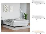 Vidaxl Letto A Molle Bianche 140X190 Cm In Pelle Finta - Letti & Strutture Letto