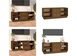 Vidaxl Mobile Tv Marrone Miele 100X34X40 Cm In Legno Di Pino Massiccio - Mobile Tv - Mobile Tv - Mobili Tv - Porta Tv