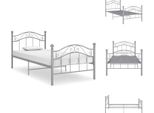 Vidaxl Letto In Metallo Grigio 90X200 Cm - Letti E Reti