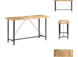 Vidaxl Tavolo Da Bar 180X70X107 Cm Legno Di Mango Grezzo - Tavoli Da Pranzo