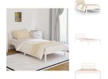 Vidaxl Letto In Legno Massiccio Di Pino 90X200 Cm Bianco - Letti E Strutture Letto