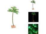 Vidaxl Palma Artificiale Con 88 Led Bianco Caldo 150 Cm - Alberi Di Natale