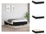 Vidaxl Struttura Letto Nera 140X190 Cm In Tessuto - Letti E Strutture Letto