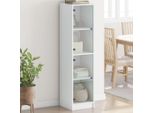 Credenza Con Ante In Vetro Bianco 35X37X142 Cm