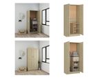 Vidaxl Armadio Sonoma Rovere 82,5X51,5X180 Cm In Legno - Armadio - Armadi - Armadio A Muro - Guardaroba - Armadio