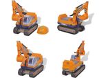100089 Vidaxl Escavatore Cavalcabile In Plastica Giallo - Escavatore Giocattolo - Escavatore Giocattolo - Escavatori Cavalcabili Per Bambini - Veicoli Elettrici Cavalcabili