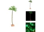 Vidaxl Palma Artificiale Con 136 Led Bianco Caldo 220 Cm - Alberi Di Natale