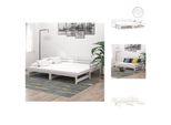 Vidaxl Letto Da Giorno Allungabile 2X(90X200) Cm In Pino Massiccio Bianco - Letti E Strutture Letto
