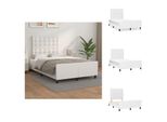 Vidaxl Struttura Letto Con Testata Bianca 120X200 Cm In Pelle Finta - Letti E Strutture Letto