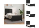 Vidaxl Struttura Letto Con Testiera Nera 90X200 Cm In Pelle Finta - Letti E Strutture Letto