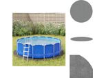 Vidaxl Panno Per Piscine Grigio Chiaro Ø306 Cm Geotessile In Poliestere - Coperture E Sottofondi Per Piscine