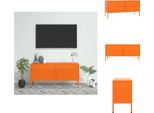 Mobile Tv Vidaxl Arancione 105X35X50 Cm In Acciaio - Mobili Tv