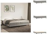 Vidaxl Letto Boxspring Grigio Chiaro 200X200 Cm In Velluto - Letti E Strutture Letto