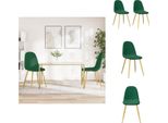 Vidaxl Sedie Da Pranzo 2 Pz. Velluto Verde Scuro - Sedie Da Pranzo