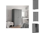 Vidaxl Armadio Bodo Grigio 101X52X176,5 Cm In Legno Massiccio Di Pino - Armadi