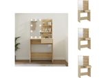 Vidaxl Tavolino Da Toilette Con Led Rovere Sonoma 74,5X40X141 Cm Materiale A Base Di Legno - Tavolini Da Toilette