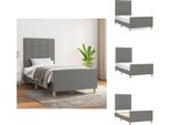 Vidaxl Struttura Letto Con Testiera In Tessuto Grigio Scuro 100X200 Cm - Letti E Strutture Letto