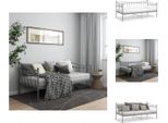 Vidaxl Divano Letto Struttura Letto Grigio Metallo 90X200 Cm - Letti E Strutture Letto