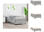 Vidaxl Boxspring Letto Grigio Chiaro 100X200 Cm In Tessuto - Letti E Strutture Letto