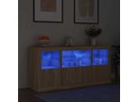 Credenza Con Luci Led Rovere Sonoma 142,5X37X67 Cm