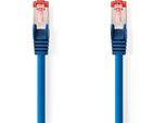 Cavo Di Rete CAT6 | Rj45 Maschio | Rj45 Maschio | S/Ftp | 2,00 M | Round | Lszh | Blu | Etichetta