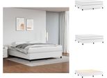 Vidaxl Letto A Molle Bianche 160X200 Cm In Pelle Finta - Letti & Strutture Letto