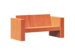 Vidaxl Divano Da Giardino A 2 Posti Marrone Cera 134X60X62 Cm In Legno Di Pino Massiccio