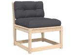 Vidaxl Divano Da Giardino Con Cuscini In Legno Di Pino Massiccio