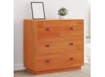 Vidaxl Credenza Marrone Cera 80X40X75 Cm In Legno Di Pino Massiccio