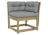 Divano Da Giardino Angolare Con Cuscini 73X73X78 Cm In Legno Di Pino Impregnato