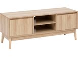 5 Five Simply Smart - Mobile Tv Con 2 Armadietti In Rovere Naturale Effetto "Abana"