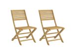 Vidaxl Sedie Da Giardino 2 Pz. Pieghevoli 48,5X61,5X87 Cm In Legno Massiccio Di Acacia
