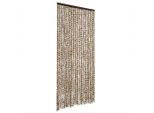 Vidaxl Tenda A Mosca Beige E Marrone 100X230 Cm Ciniglia