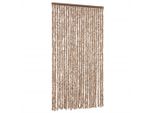 Vidaxl Tenda A Mosca Beige E Marrone Scuro 100X220 Cm Ciniglia