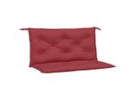 Vidaxl Cuscini Per Panca Da Giardino 2 Pz. Tessuto Oxford Rosso Vino 100X50X7 Cm