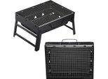 Set Di 2 Barbecue Portatili A Carbonella, Barbecue Pieghevole 35X27X20 Cm, Barbecue Portatile Da Valigia, Barbecue Pieghevole Per Campeggio, Picnic, Vacanze, Feste In Spiaggia E Altre Attività All'aperto, Barbecue Da Viaggio, Barbecue Da Valigia