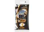 Bic 923014 Rasoio Monouso Bic 3 Action, Per Uomo, Confezione Da 4 Pz