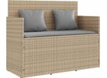 Vidaxl Panchina Da Giardino Con Cuscini Beige Poly Rattan